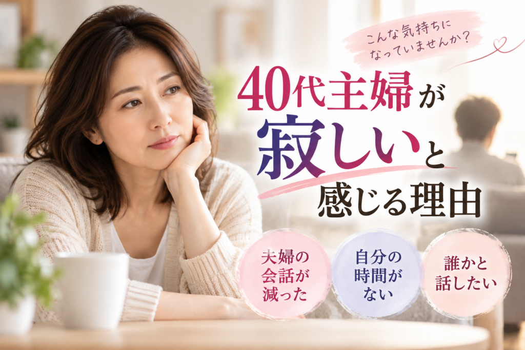 40代主婦の寂しさと理由